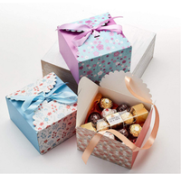 Faltbare Tragbare Geschenkbox in Wunschfarbe für Geburtstag Hochzeit Party Süßigkeiten Schokolade