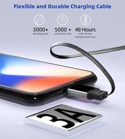 Câble de charge universel Macaron Portable USB-C rétractable 3-en-1 chargeur d'alimentation multifonction Type C cordons de données de haute qualité