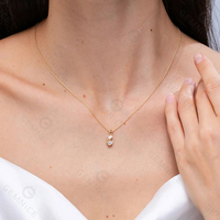 Collier pendentif en opale double spirale de haute qualité Gemnel avec CZ