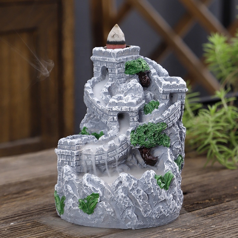New Arrival Exquisite Resin Castle Incense Burner/Holder for