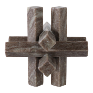 Scultura geometrica a forma di sfera in marmo per decorazioni per la casa, bagno, soggiorno, ornamento da scaffale. - Product Image 4