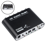 Decodificador de audio de 5,1 canales con soporte multientrada Convertidor coaxial/óptico a RCA para sonido mejorado de TV, PS5, Xbox, DVD