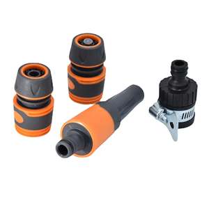 Buses de pulvérisation d'eau pour jardin, connecteurs en plastique PP orange pour tuyau, lavage de voitures et arrosage de fleurs, installation facile - Product Image 5