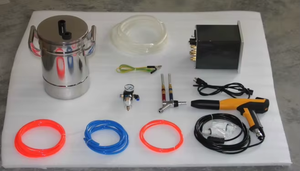 Mini équipement de peinture électrostatique de laboratoire 5L trémie pistolet de revêtement en poudre à prix compétitif utilisé peinture en aérosol contrôlée par PLC - Product Image 4