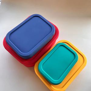 Food Grade Silicone Bento <b>Lunch</b> <b>Box</b> New Style Wholesale Collapsible Eco-friendly Leakproof Reusable <b>Kids</b> Food Storage - Product Image 5