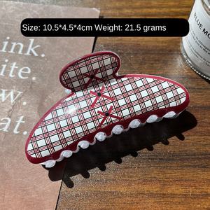 Nueva Pinza de Pelo Acrílica con Estampado de Lunares y Corazones, Estilo Moderno, Pinza Cuadrada con Diseño de Amor Dulce, Pinza de Pelo Tipo Tiburón para Salir - Product Image 6