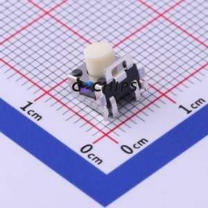 TA3-2W2-V-T/R Tactile Switch SMD Switch Single Pole Single Throw Round Button 1.85N Horizontal Mount - Product Image 1