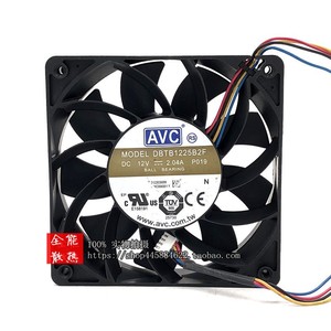 Ventilador de servidor con rodamiento de bolas Avc Dbtb1225B2F 120x120x25mm 12V 2.04A para refrigeración de CPU - Product Image 1