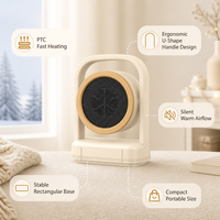 Chauffage portable, mini radiateur électrique 220V avec poignée de transport, à brancher pour la maison, le bureau, la chambre à coucher, l'intérieur