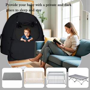 Intérieur Extérieur Noir Pliable Enfants Voyage Berceau Intimité Pod Enfants Blackout Auvent <span class=keywords><strong>Tente</strong></span> Berceau Couverture Bébé Lit <span class=keywords><strong>Tente</strong></span> - Product Image 3