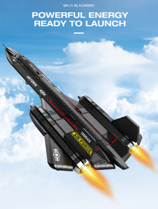 Nouvelle arrivée Reobrix SR 71 noir oiseau <span class=keywords><strong>avion</strong></span> briques de construction bricolage jouets modèles jouets pour enfants blocs de construction - Product Image 4