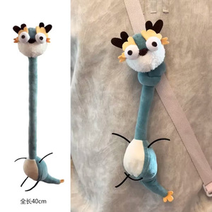 Jouets en peluche doux et mignons en forme d'animaux du zodiaque chinois à long cou, pendentifs de dessin animé, poupées à suspendre, ornements de sac à dos en polyester et coton PP, cadeau - Product Image 5