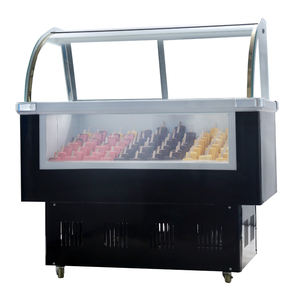 <span class=keywords><strong>Vitrine</strong></span> réfrigérée professionnelle pour gelato avec fenêtre en verre transparent - <span class=keywords><strong>Vitrine</strong></span> pour glaces italiennes / yaourts / barres glacées - Product Image 6