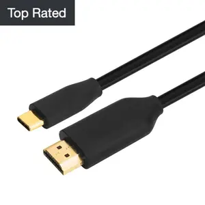 Premium kalite USB C HDMI kablosu tip C HDMI dönüştürücü adaptörü Laptop için 1m 2m 3m