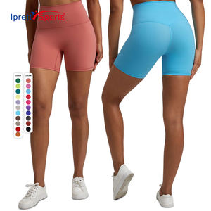 Pantalones cortos de Yoga de cintura alta supersuaves de OEM pantalones cortos de motorista para correr transpirables de secado rápido pantalones cortos atléticos de levantamiento de glúteos de estiramiento alto - Product Image 2