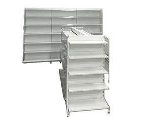 Estanterías de Exhibición para Tiendas, Góndolas de Supermercado, Color y Tamaño Personalizados de Fábrica, Color Blanco - Product Image 1