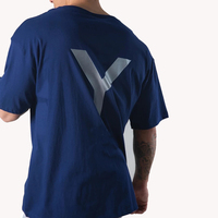 T-shirt ample sérigraphié pour homme, idéal pour la course et la musculation estivales, style streetwear respirant