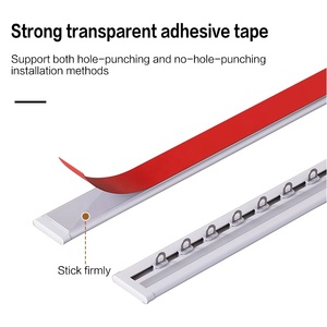 Accessoires pour rail de <span class=keywords><strong>rideau</strong></span> <span class=keywords><strong>double</strong></span> silencieux, en alliage d'aluminium, montage au <span class=keywords><strong>plafond</strong></span>, poteaux suspendus pour fenêtres, écologiques, pour usage domestique - Product Image 4