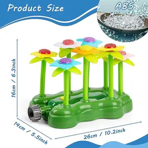 KSF Splash Flower Water Sprinkler Toy With Light Garden Pool Waterpaly Toys Kid Backyard Games Summer Fun Toddler Water Toy