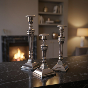 Ensemble de 3 bougeoirs en aluminium - Product Image 2