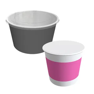 Source Factory Supplier Leak Free Guarantee Wholesale, Disposable Biodegradable Double Pe Paper Bowl For Salad Soup/