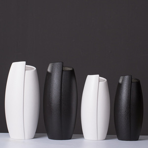 Nordic Creative Black Ceramic Vase With Retro Minimalist Style Hydroponic Function for Living Room Dried Fresh <b>Flower</b> <b>Display</b> - Product Image 2