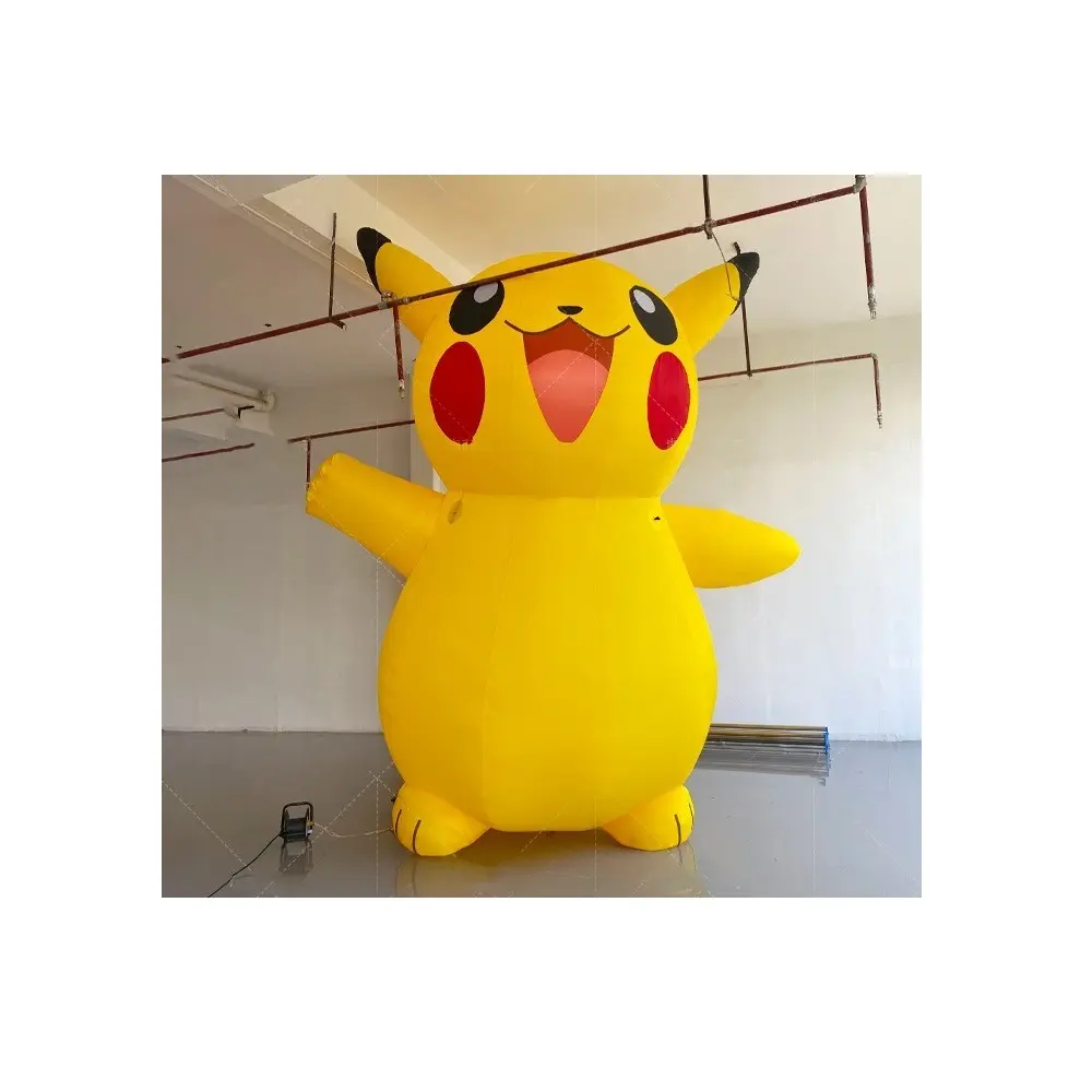 Vendita calda personaggio dei cartoni animati gonfiabile Pikachu, simpatico gonfiabile Pikachu mascotte Costume, gonfiabile modello di cartone animato per la pubblicità