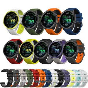 สายนาฬิกาข้อมือซิลิโคนแบบสปอร์ต ขนาด 22 มม. ทนทาน ระบายอากาศได้ดี สำหรับ Garmin Forerunner 570/745/255/265 มี 15 สี ปรับขนาดได้ - Product Image 1