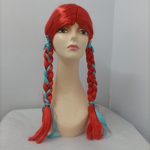 Parrucca Cosplay Principessa <span class=keywords><strong>Elsa</strong></span> <span class=keywords><strong>Frozen</strong></span>, Stile Beige, Capelli Intrecciati in Seta Sintetica - Product Image 5