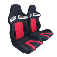 JIABEIR 1069 Sièges de course universels réglables pour simulateur de conduite, rouge et noir, avec station de jeu et simulateur de glissière pour véhicule