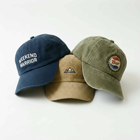 Casquette de baseball en velours côtelé de coton délavé style vintage personnalisée avec logo brodé, idéale pour le sport et les activités de plein air, effet vieilli, non structurée
