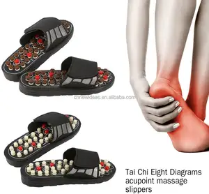 Zapatillas de masaje de acupresión para pies, sandalias de masaje de reflexología con prensa de acupuntura