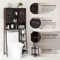 Meuble de rangement en bois pour toilettes, étagère de présentation pour salle de bain, toilettes, buanderie