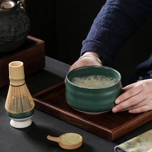 Fouet à thé en céramique, brosse à matcha, ensemble de 100 pièces avec support, style Song, pour la préparation du thé, design moderne et simple, coffret cadeau - Product Image 4
