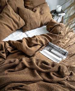 Vente en gros d'ensemble de <span class=keywords><strong>housse</strong></span> de <span class=keywords><strong>couette</strong></span> plate en <span class=keywords><strong>lin</strong></span> de tabac Fabricant | Commandes en gros de literie respirante | King Queen Full Twin Size disponible - Product Image 4