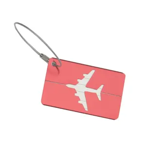 Étiquettes pour bagages en alliage d'aluminium, pièces, couleur brillante, pour avion, étiquettes cadeaux de haute qualité