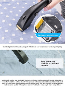 เครื่องตัดด้ายอัตโนมัติแบบสองหัว รุ่นใหม่ ใช้เครื่องยนต์เหล็ก สำหรับตัดเสื้อผ้า รองเท้า ทำงานได้สองคน - Product Image 4