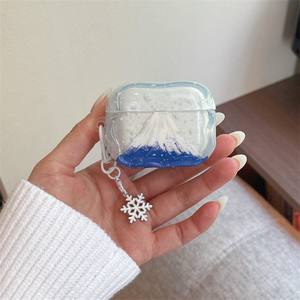 Funda Protectora Creativa Personalizada con Diseño de Nieve y Monte Fuji, Pintura al Óleo, Apta para Auriculares AirPods 4, Cubierta para la 2ª Generación - Product Image 3