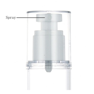 15ml 30ml 50ml 80ml 100ml 120ml Refillable Cosmetic Clear White Airless Lotion Serum <b>Pump</b> <b>Bottle</b> with <b>Pump</b> Sprayer - Product Image 5