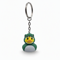 Porte-clés en gros en forme d'animaux (canard, renne, requin, dinosaure) en PVC souple avec anneau métallique, 5 modèles, pour sacs cadeaux de Noël, en vrac