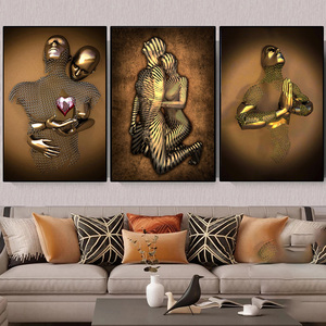 Decorazioni per la Casa Quadri Astratti con Figure Metalliche Doppie Scultura Romantica di Amanti Stampa Artistica su Metallo Dipinti e <span class=keywords><strong>Arte</strong></span> Murale - Product Image 2