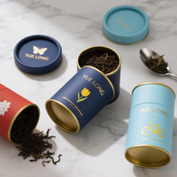 Boîte cylindrique de luxe biodégradable cosmétique huile essentielle soins de la peau tube de thé carton rond tube de papier boîte d'emballage pour lâche