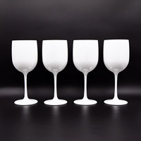 Logo personnalisé de luxe sans BPA incassable gobelet verre à vin en plastique style design classique pour la fête
