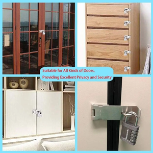 Práctico y Moderno Cierre de Seguridad Antirrobo de Acero Inoxidable para Puertas Domésticas, Pestillo de 90 Grados para Cobertizo - Product Image 5
