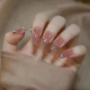 Profesional largo <span class=keywords><strong>Ballet</strong></span> manicura uñas postizas <span class=keywords><strong>puntas</strong></span> cubierta completa bailarina flor Artificial arte falso uñas Prensa en uñas para mujeres - Product Image 4