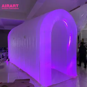 20FT Long LED Inflatable Passageway Trắng Tent Đối Với Wedding Party Ý Tưởng Sự Kiện