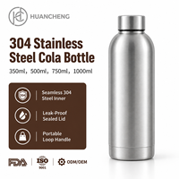 Bouteille d'eau isotherme en acier inoxydable 350 500 750 1000-1500ml à double paroi, anti-fuite, avec logo personnalisé, vente en gros
