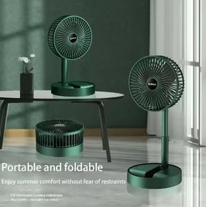 Portable Mini Usb Rechargeable Folding Telescopic Table & Floor Fan Quiet Cooling for Home <b>Office</b> Dorm Outdoor Camping Ylt-tf04 - Product Image 3