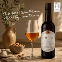 Vin de Sherry Palo Cortado HAURIE biologique, oxydation naturelle, élégant et rare, fabriqué en Espagne, 750 ml