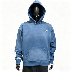 Sweat-shirts à capuche pour hommes personnalisés de luxe avec broderie 3D, OEM, haute qualité, en coton épais pour le sport - Product Image 1